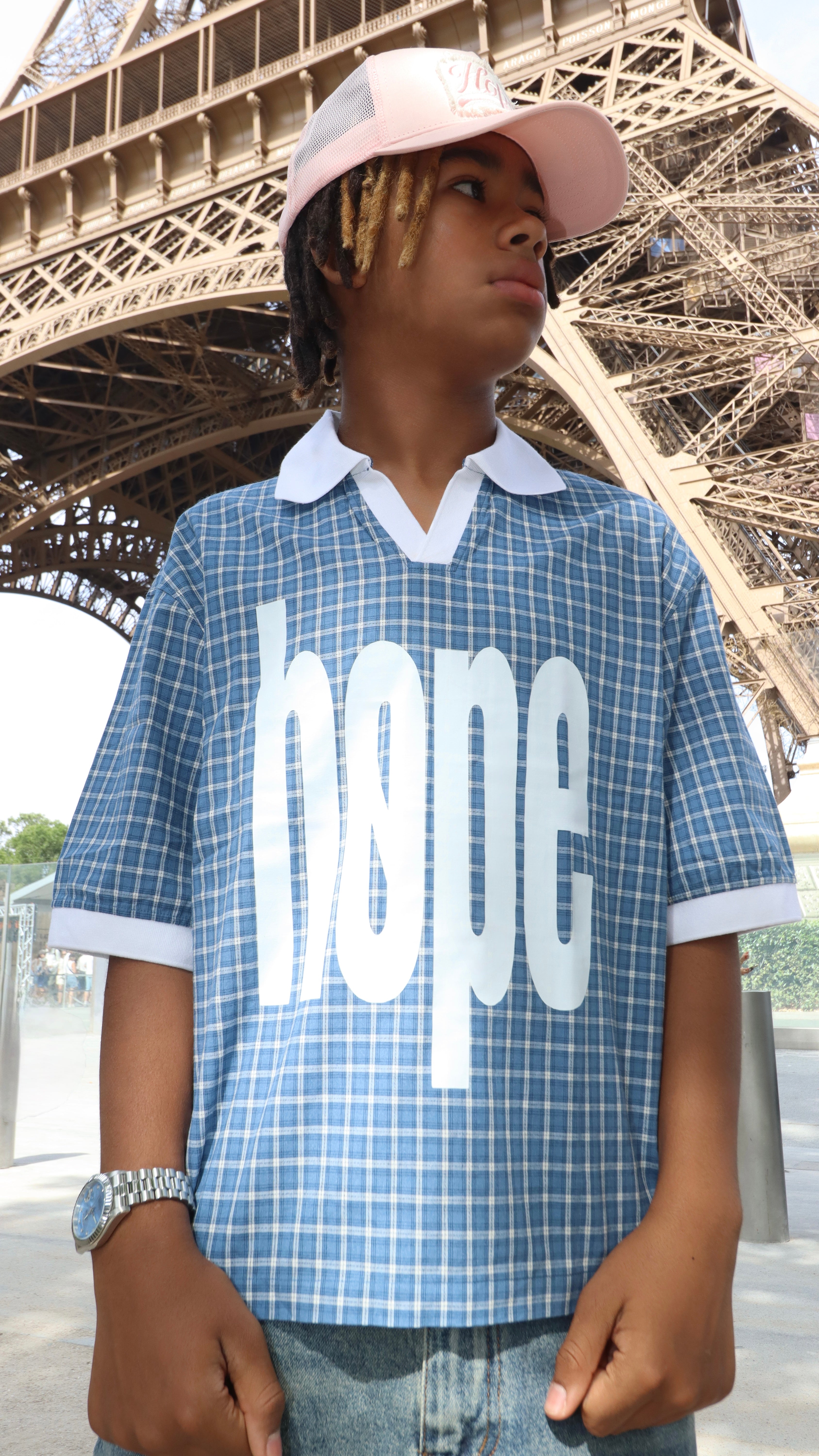 Polo à carreaux